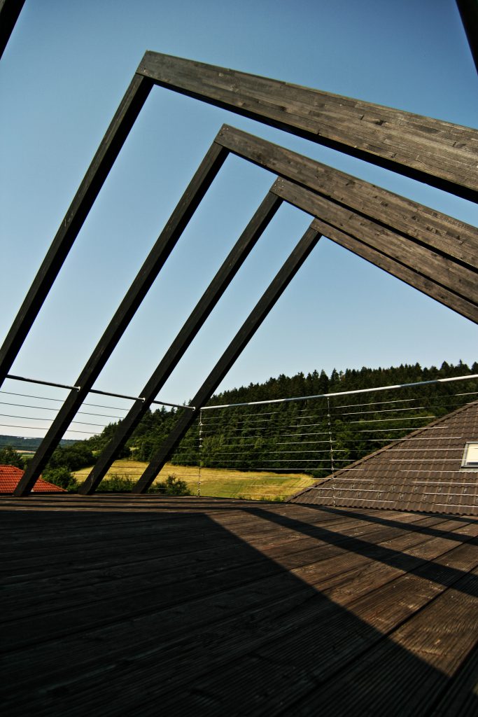 Moderní dřevostavba v Lazinově - horní terasa